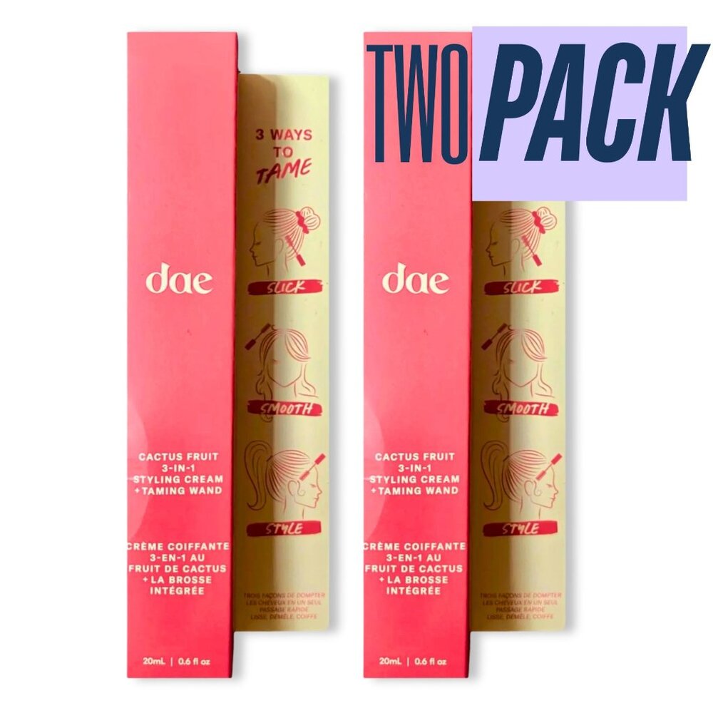 2× DAE Cactus Fruit 3-in-1 Styling Cream & Taming Wand Set NIB 🎁 Free Shipping